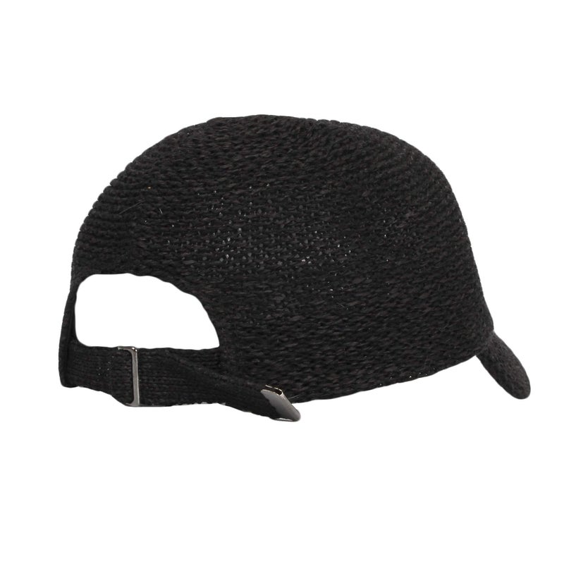WITHMOONS Baseball Cap Summer Cool Paperstraw Cotton Mesh Ballcap for Men Women KR1960 (Black) - Image 3